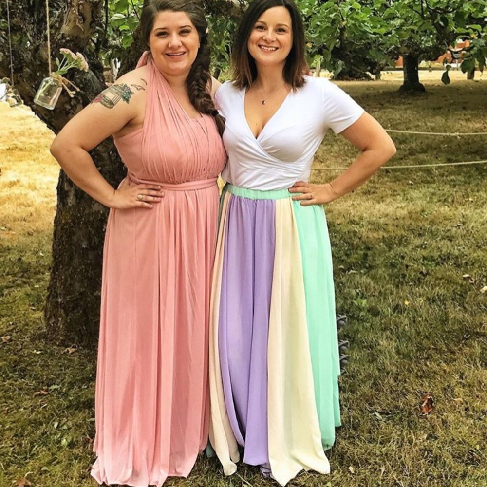 Multicolor maxi skirt for 5’3”
